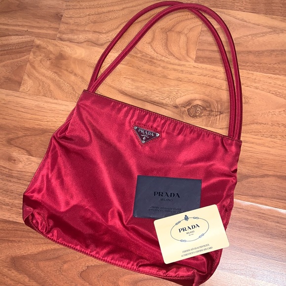 Prada Handbags - Authentic Prada Nylon Tessuto City Cerise Bag